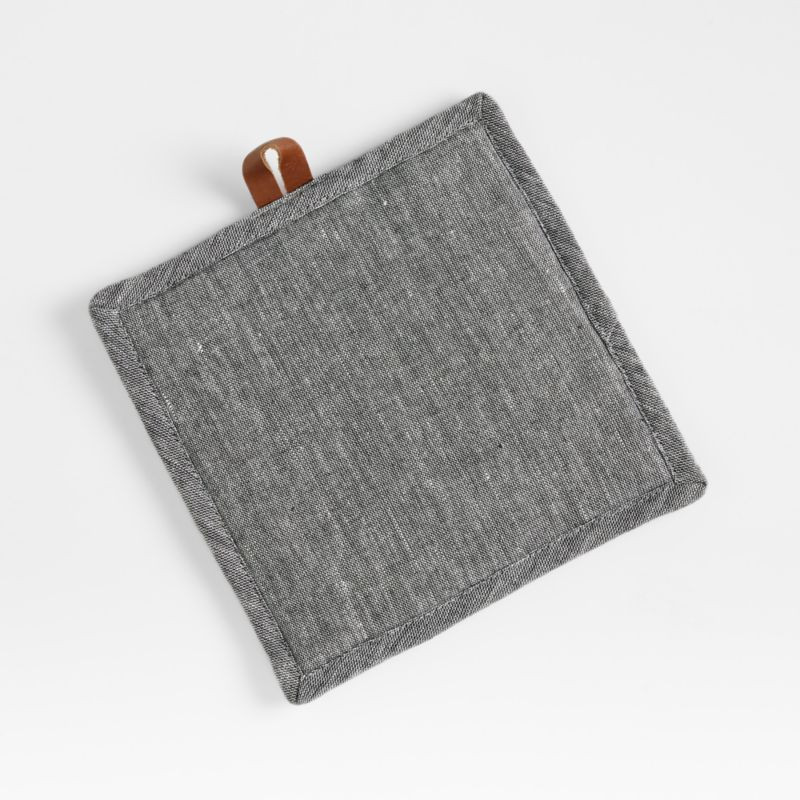 Chambray Grey Pot Holder + Reviews | Crate & Barrel | Crate & Barrel