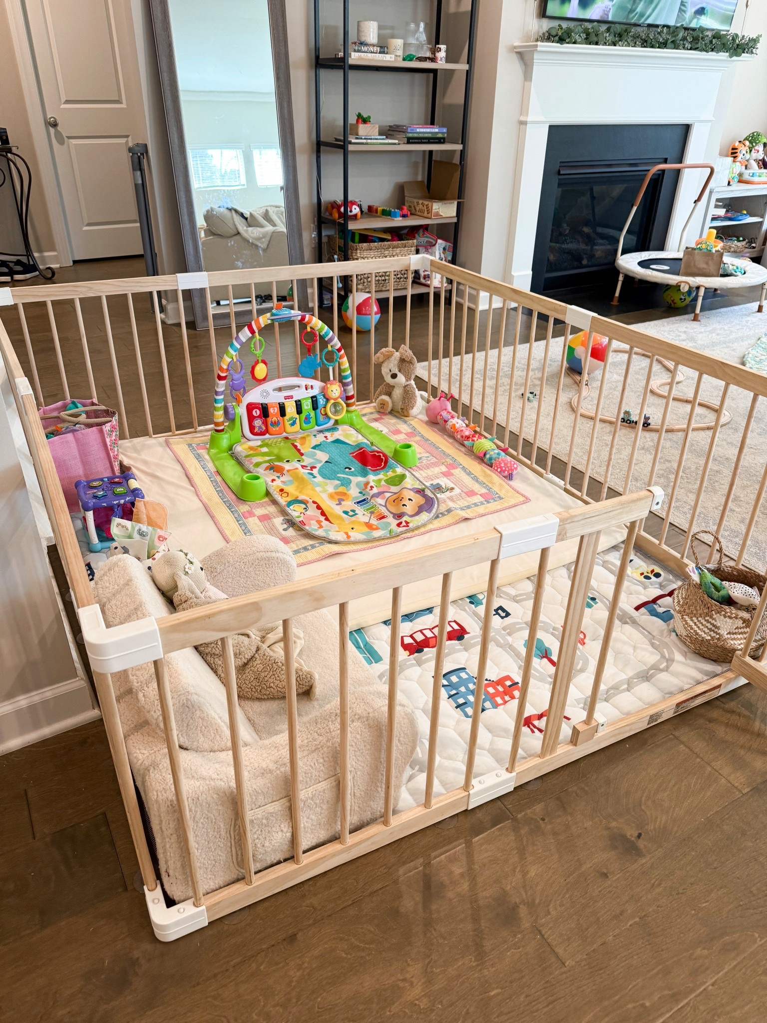 Wooden playpen for baby 🤍 

