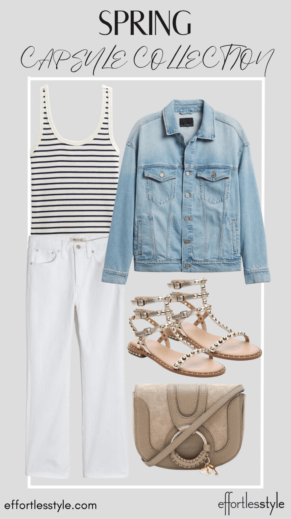 Another striped tank look…. And yes you can wear your jean jacket with your white jeans 🙌🏻.  

#LTKSeasonal #LTKshoecrush #LTKstyletip