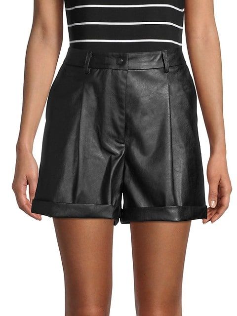 BCBGMAXAZRIA Faux Leather Shorts on SALE | Saks OFF 5TH | Saks Fifth Avenue OFF 5TH
