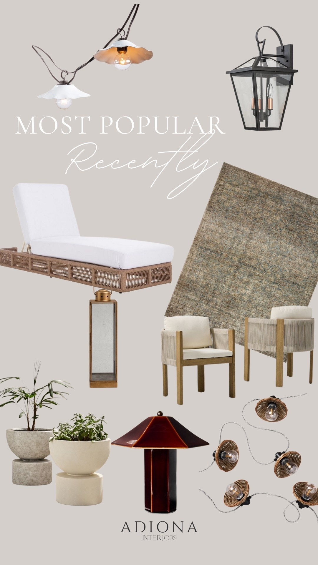 Most popular recents 

Daybed, outdoor furniture, dinning chair, lantern, outdoor lighting, sconce, exterior sconce, string  lights, table lamp, planter, rug, 

#LTKSaleAlert #LTKSeasonal #LTKHome