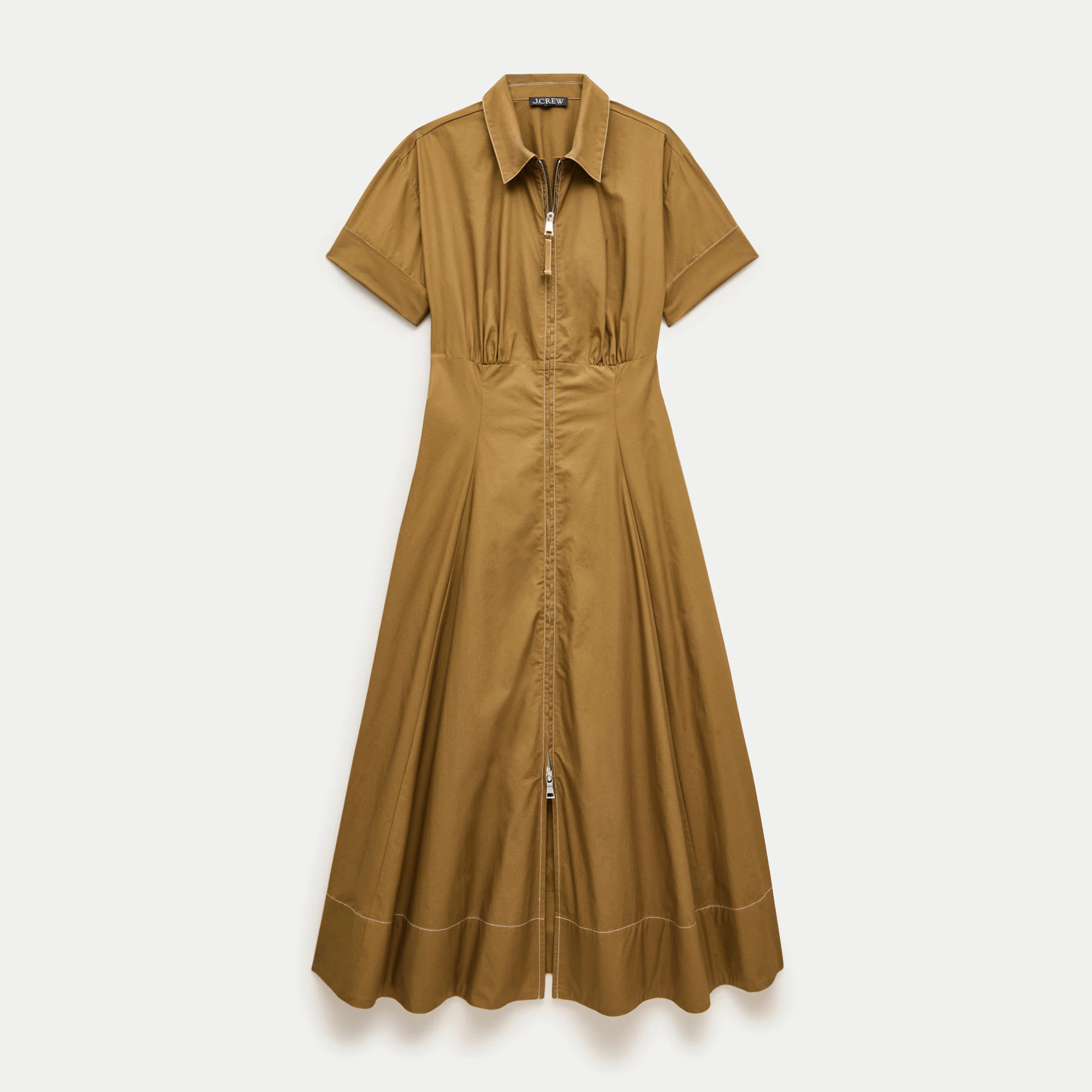 Zip-up shirtdress in cotton poplin | J. Crew US