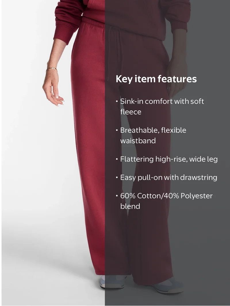 No Boundaries Mini Waist Fleece Pants, 30'' Inseam, Women\u2019s XXS-XXL | Walmart (US)