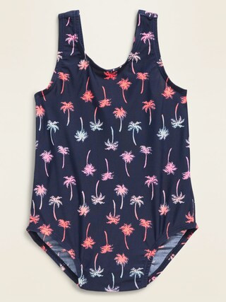 Palm-Print Swimsuit for Toddler Girls | Old Navy (US)