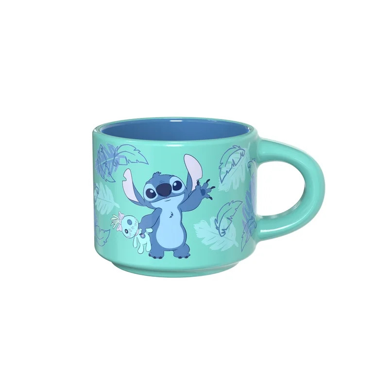 Zak Designs 3oz Stitch Ceramic Haven Mug, Teal | Walmart (US)
