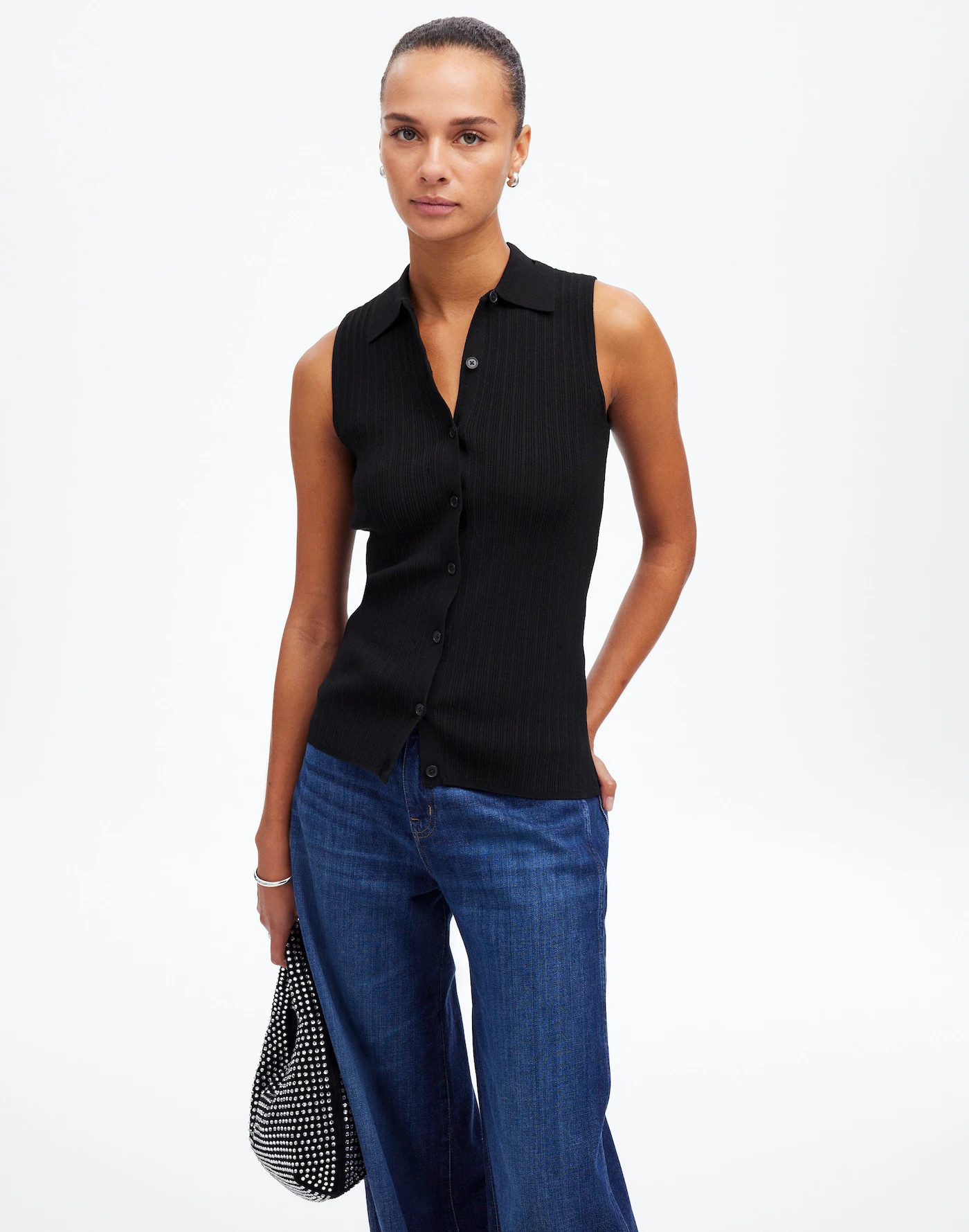 The Signature Knit Button-Front Vest | Madewell | Madewell