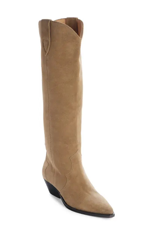 Isabel Marant Denvee Tall Western Boot in Taupe at Nordstrom, Size 5Us | Nordstrom