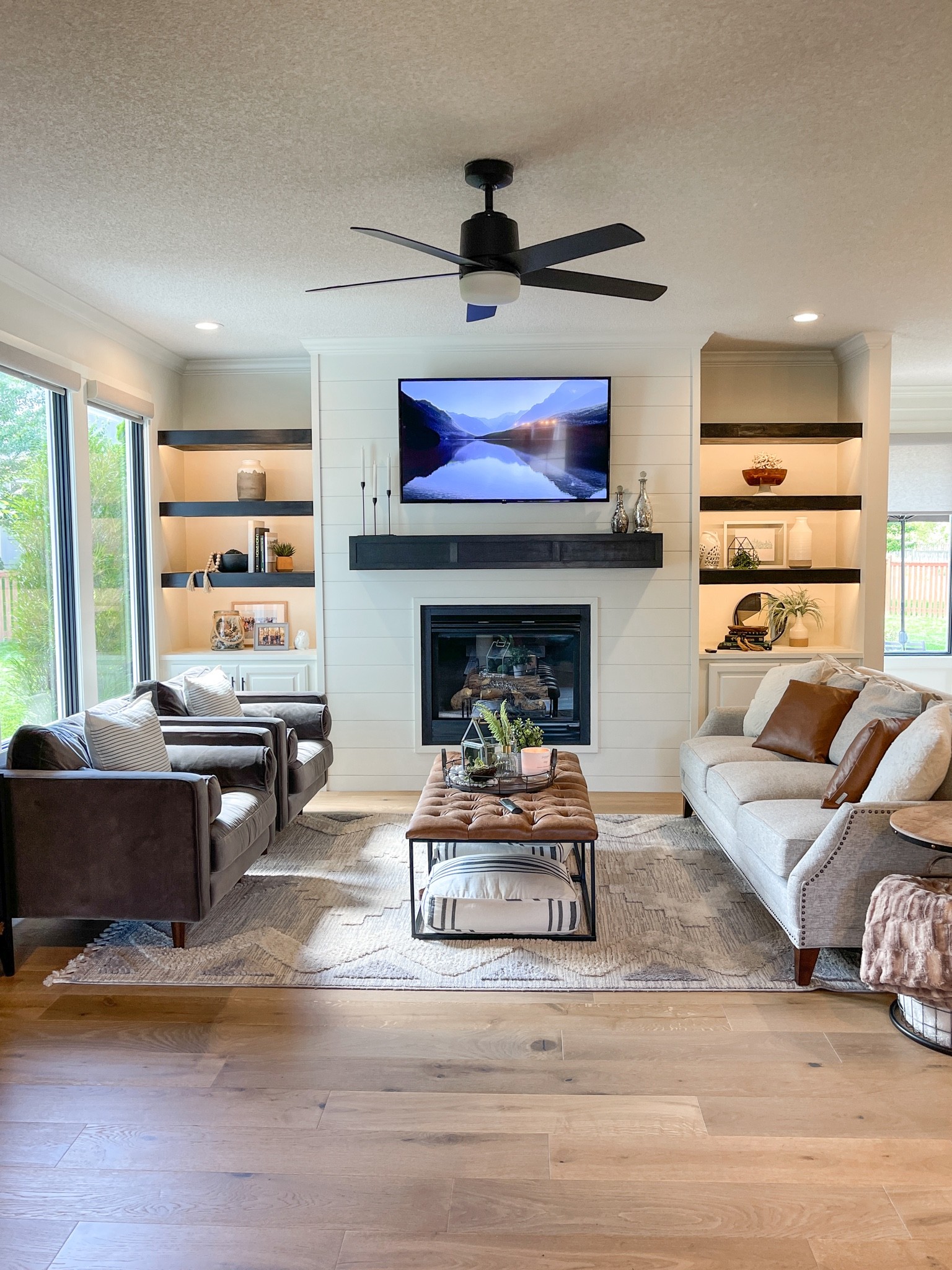 This summer heat was one for the record books! After completing the living room renovation, there was still one thing needed to finish this room... a fan and @hunterfanco helped achieve the look and better yet, comfort!
 
We have been searching for a fan that would connect with our Alexa smart home feature. This fan comes with SIMPLEconnect® technology which makes it easier than ever! It also has an app that connects to your home Wi-Fi. We love the power you can feel!
 
#simpleconnect #simpleconnect #fastercoolingpower #hunterfan #thereisanappforthat #diy #diycouple #homeproject #coolsfaster 

#LTKfamily #LTKhome