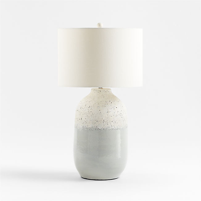 Quinn Large White Ceramic Table Lamp + Reviews | Crate & Barrel | Crate & Barrel