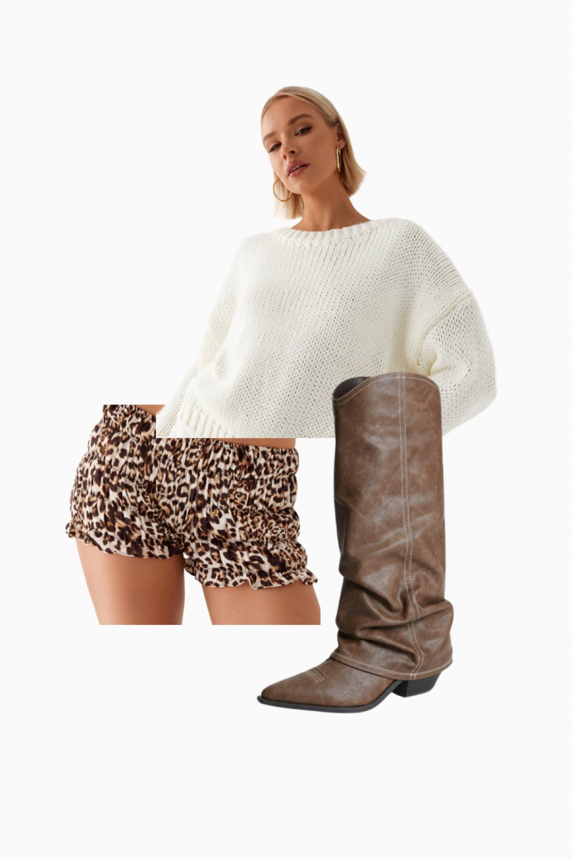 Outfit from TikTok 
can’t link the shoes but they’re from Shoedazzle called Tess Flat Boot 

#LTKStyleTip #LTKSeasonal