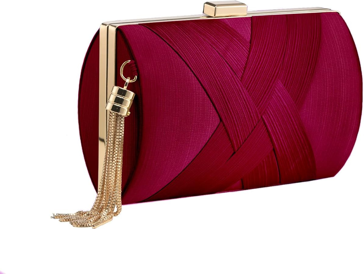 Clutch Purses For Women Tassel Evening Clutch bag Cross Body & Shoulder Bag For Wedding Night out... | Amazon (US)