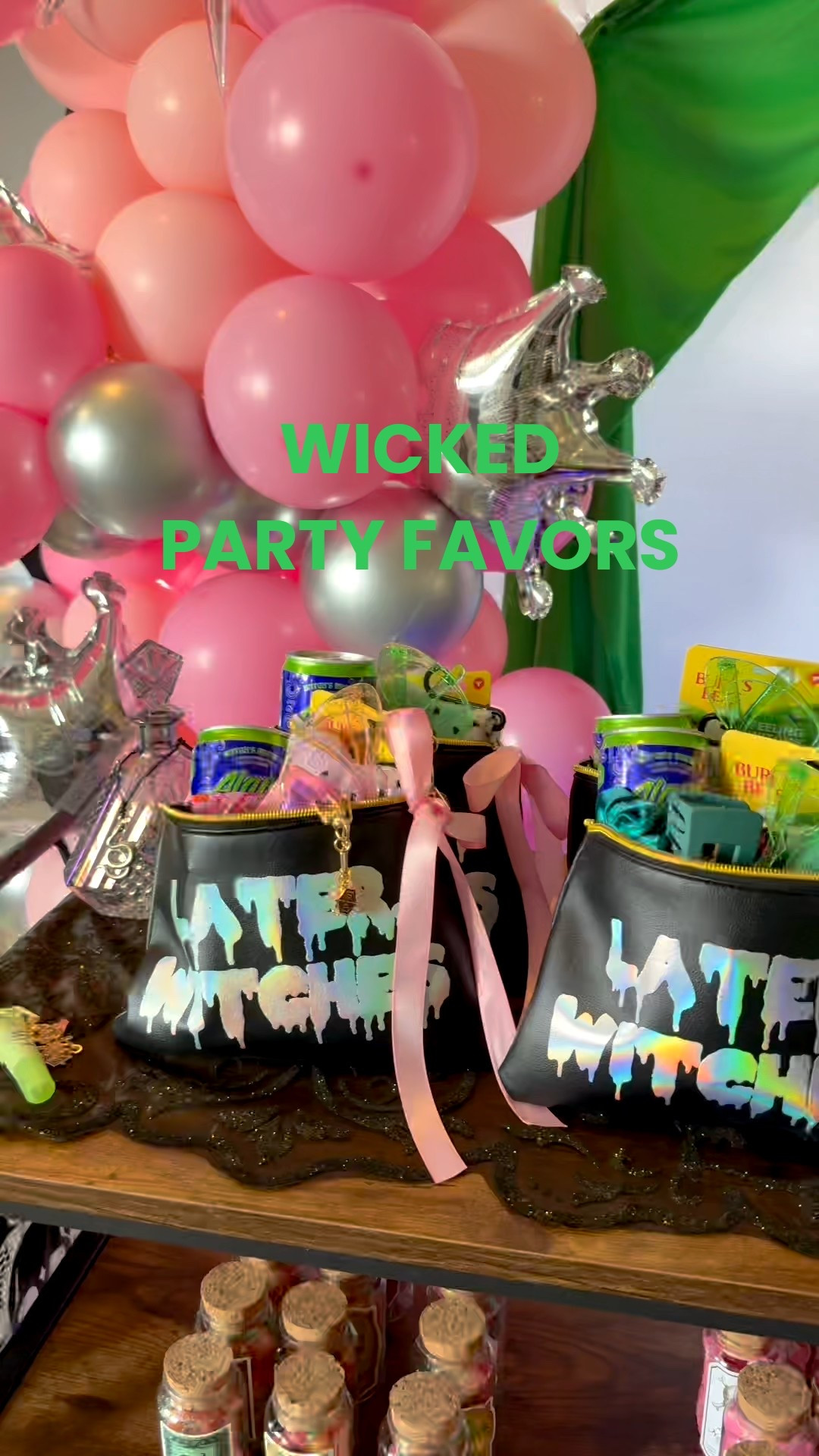 Wicked Part Favors 🩷💚. Perfect for  Halloween or birthday parties

#wicked

#LTKSeasonal #LTKParties #LTKHalloween