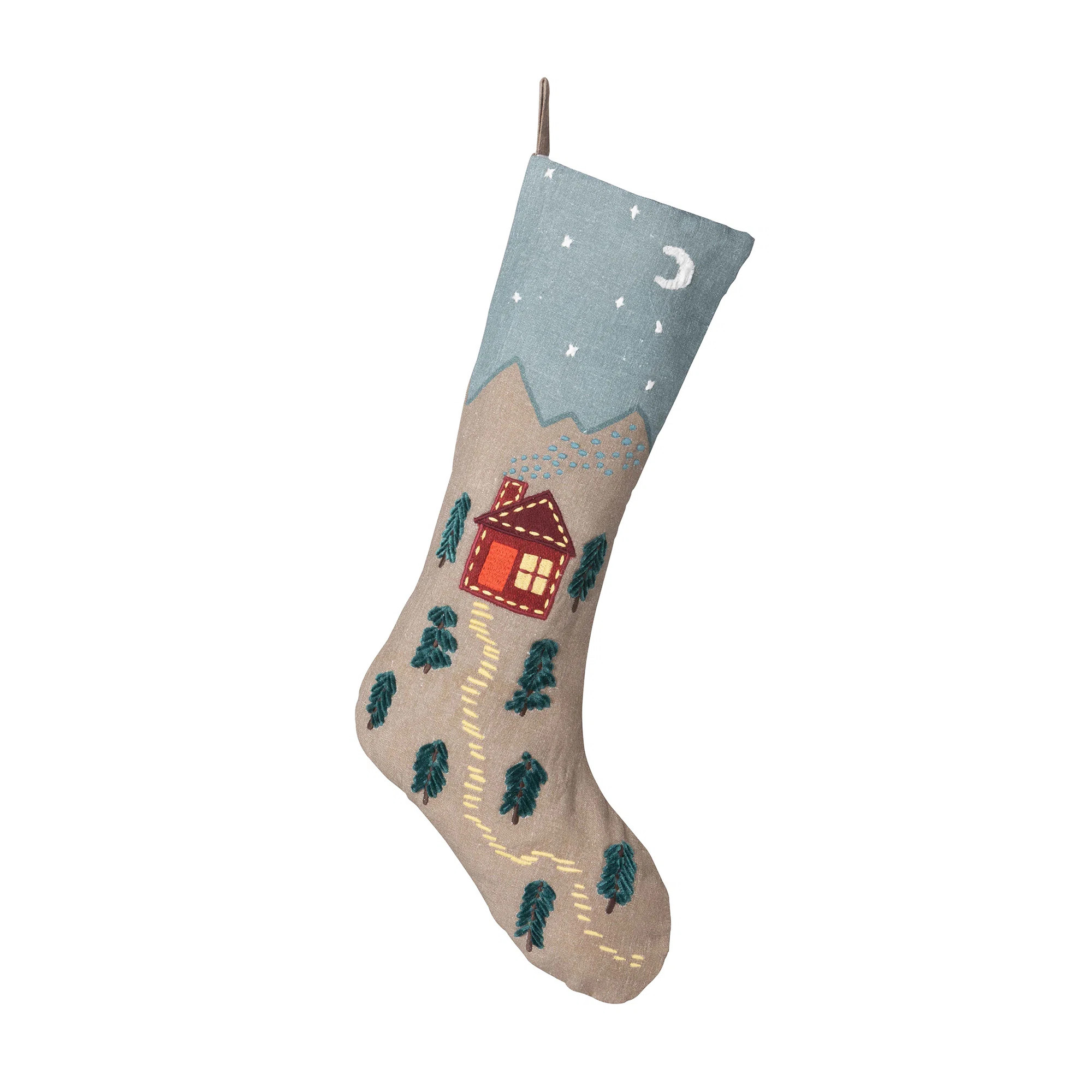 Cabin Cozy Linen Stocking | Perigold