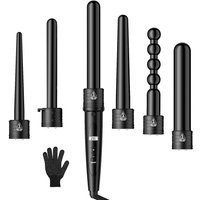 6 in 1 Ceramic Curling Wand, Professional Hair Curler Wand with Temperature Control for Long Short Thick Thin Hair, Curling Iron | Miravia ES