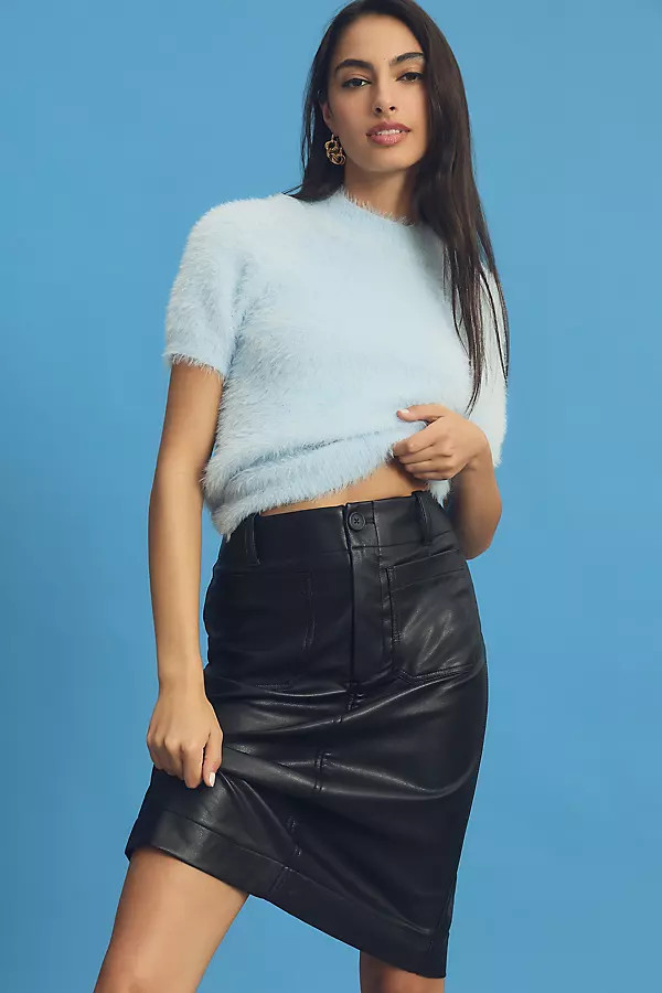 The Colette Skirt by Maeve: Faux-Leather Edition | Anthropologie (US)