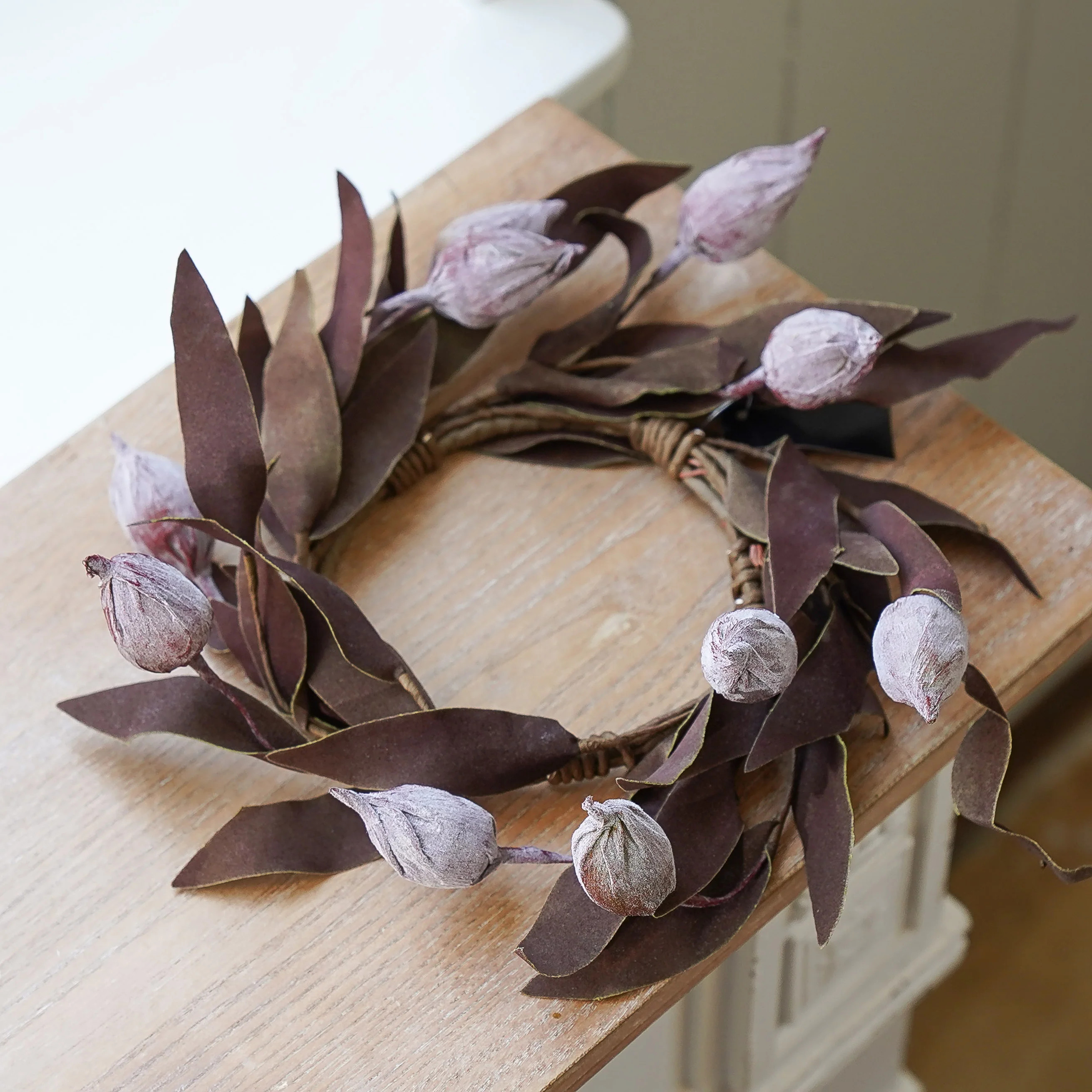 Burgundy Sleepy Catchfly Candle Ring | Small | MJHome