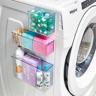 iDesign™ Small Magnetic Bin Clear | The Container Store