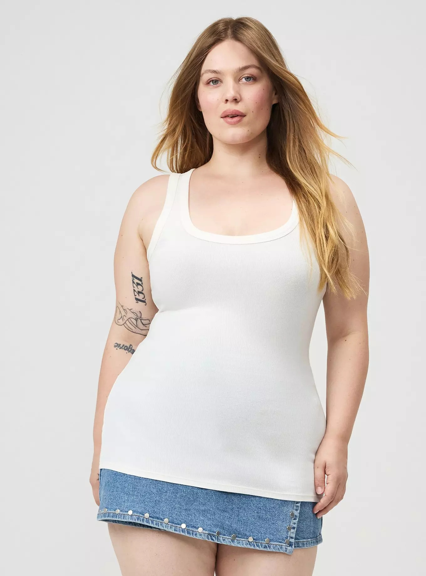 Cotton Modal Rib Scoop Tank | Torrid (US & Canada)