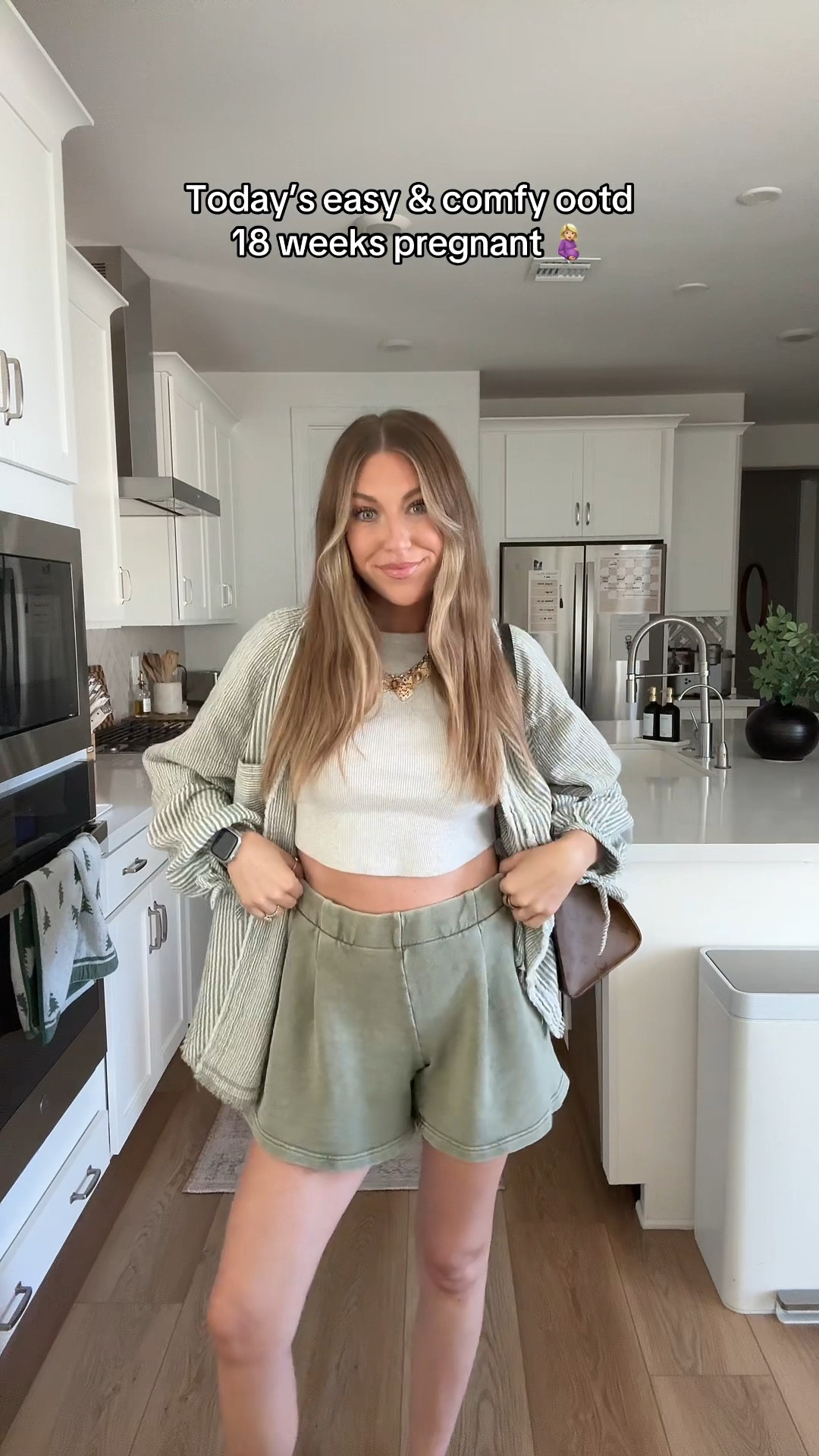 Sized up to a medium in the comfy shorts 