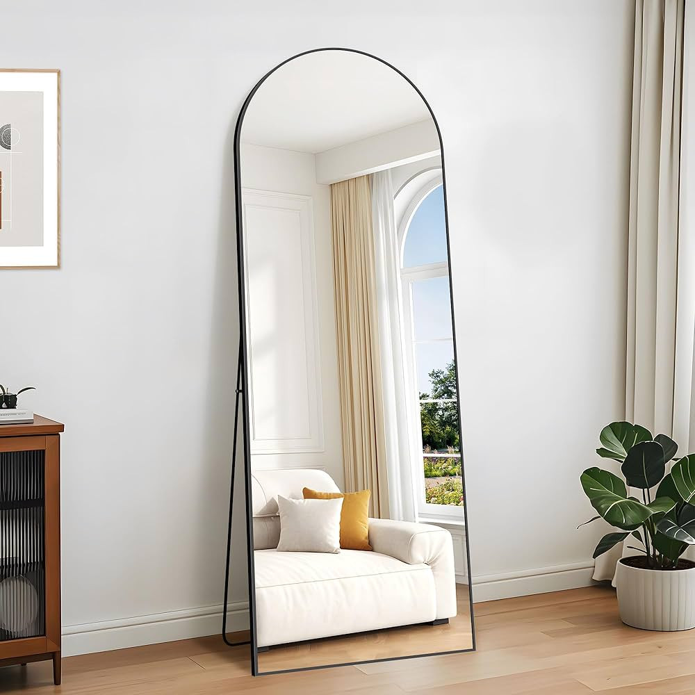 KOCUUY Arched Full Length Mirror, 71" x 26" Large Arched Floor Mirror with Stand, Black Arched Wa... | Amazon (CA)