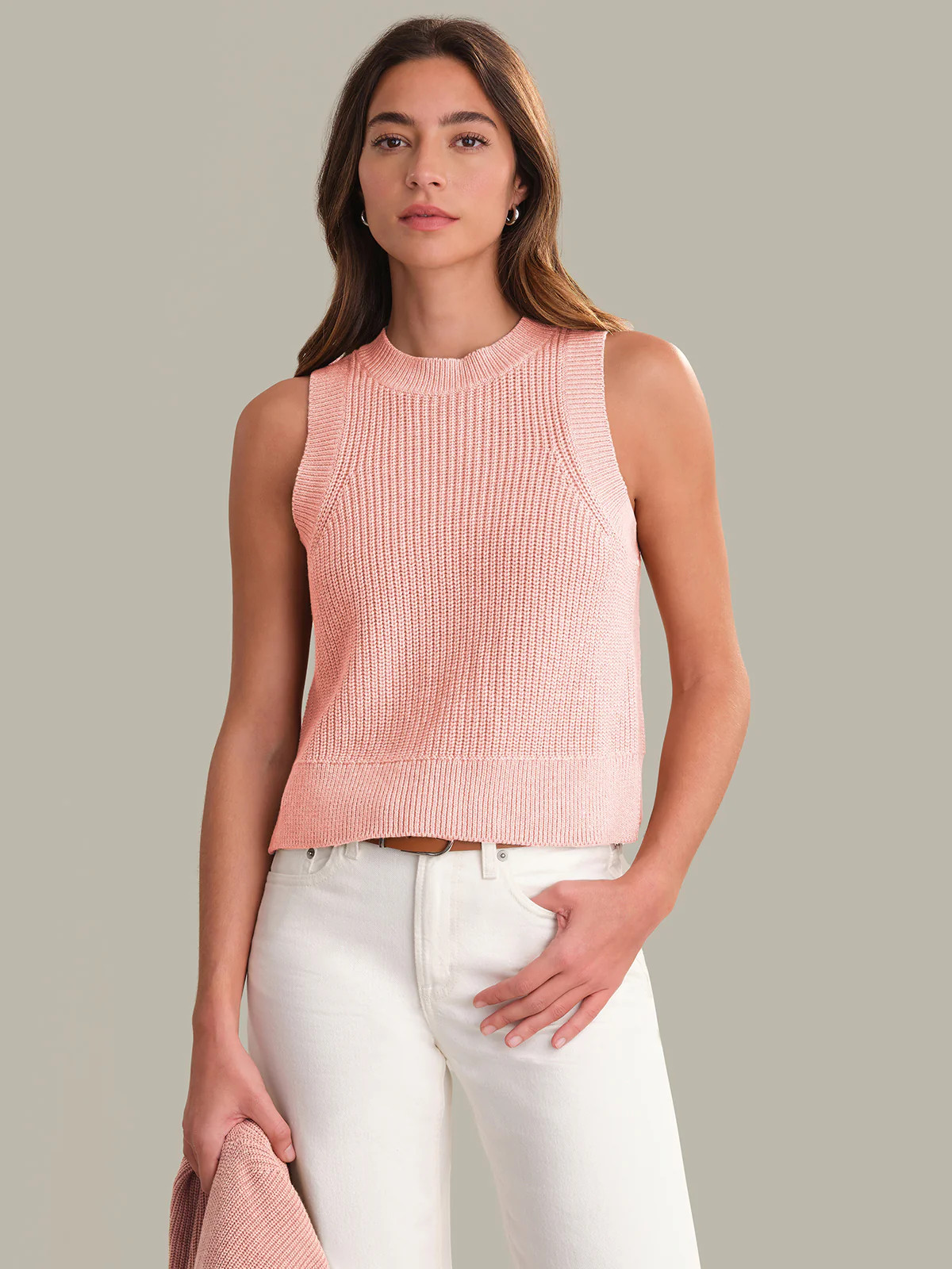 Demi: High Crewneck Cotton Tank | 525 America