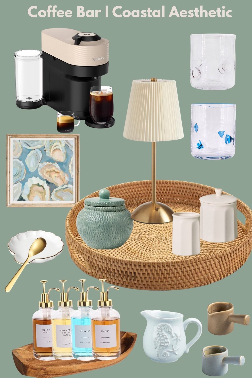 Coffee bar but make it coastal
 🐚🦪☕️🌊
All items from Target or Amazon 


#LTKHome #LTKvlog #LTKNYFW