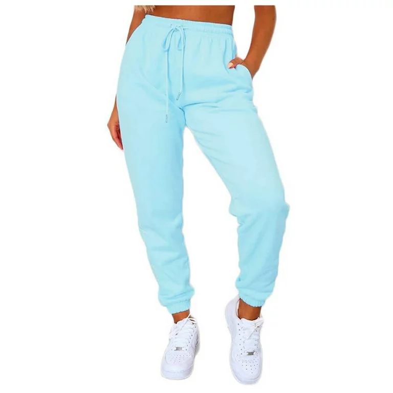 Womens Sweatpants Comfy High Waisted Workout Athletic Lounge Joggers Pants With Pocketsyoga pants... | Walmart (US)