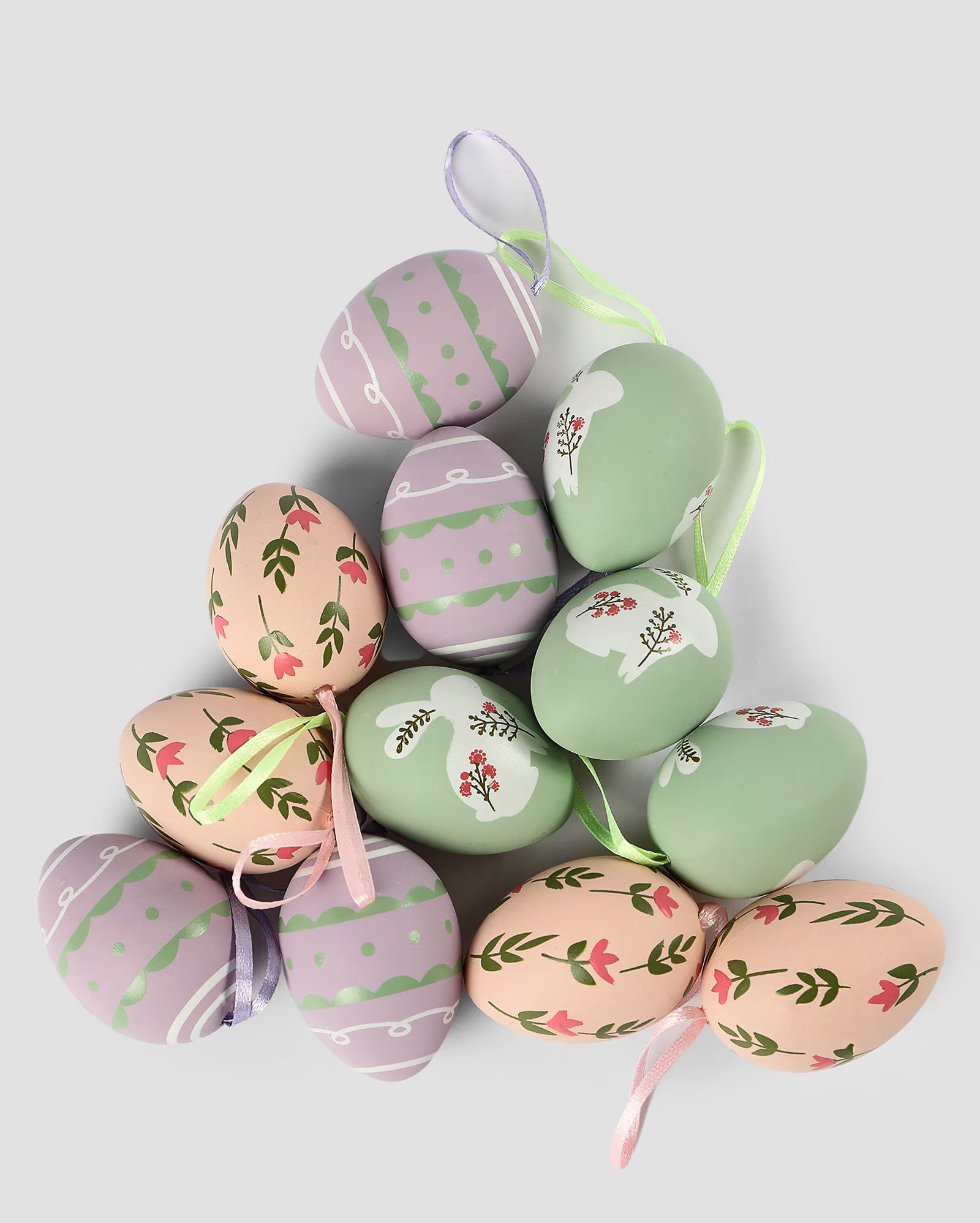 Kit ovos de páscoa decorativos 12 unidades estampados multicor | Casa Riachuelo | Riachuelo (BR)