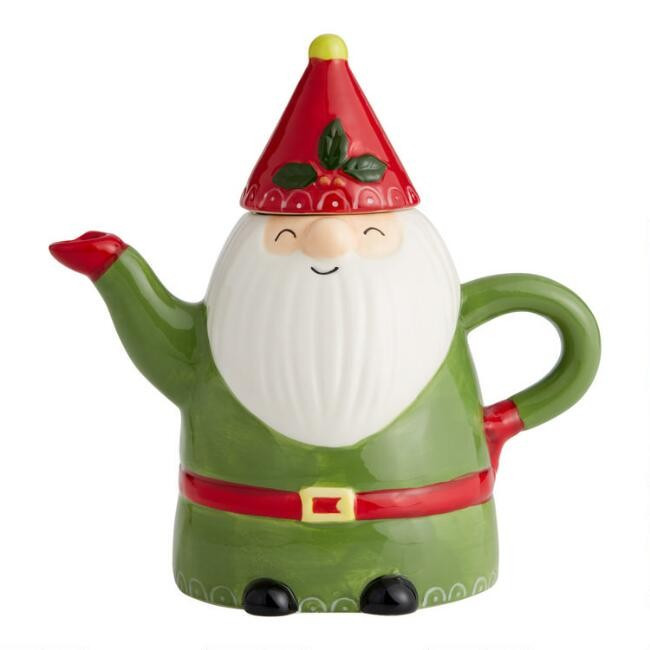 Green Woodland Gnome Teapot | World Market