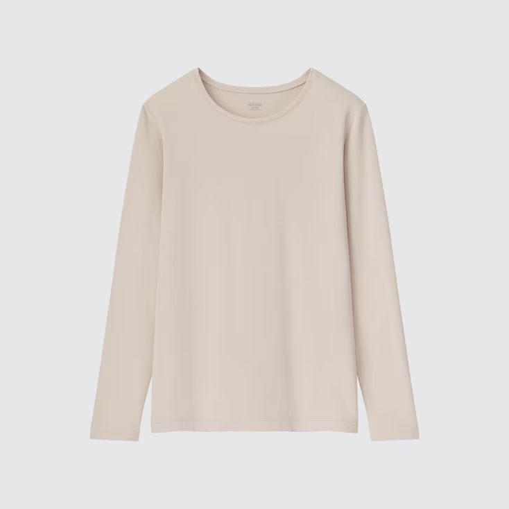 WOMEN HEATTECH COTTON CREW NECK T-SHIRT (EXTRA WARM) | UNIQLO (US)