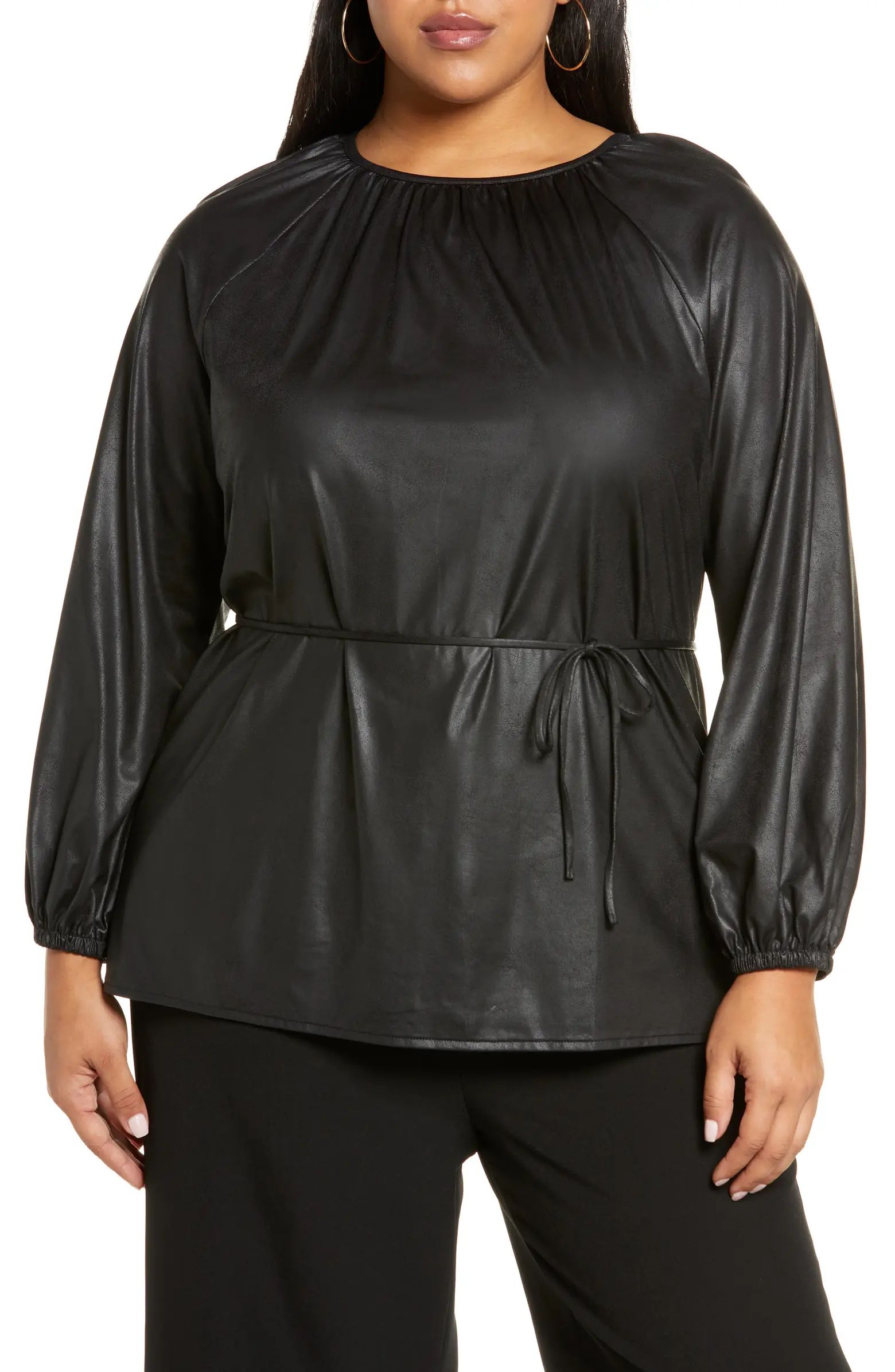 Halogen® Faux Leather Tunic | Nordstrom | Nordstrom Canada