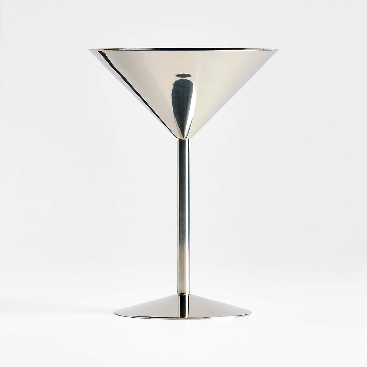 Easton 8-oz. Silver Martini Glass + Reviews | Crate & Barrel | Crate & Barrel