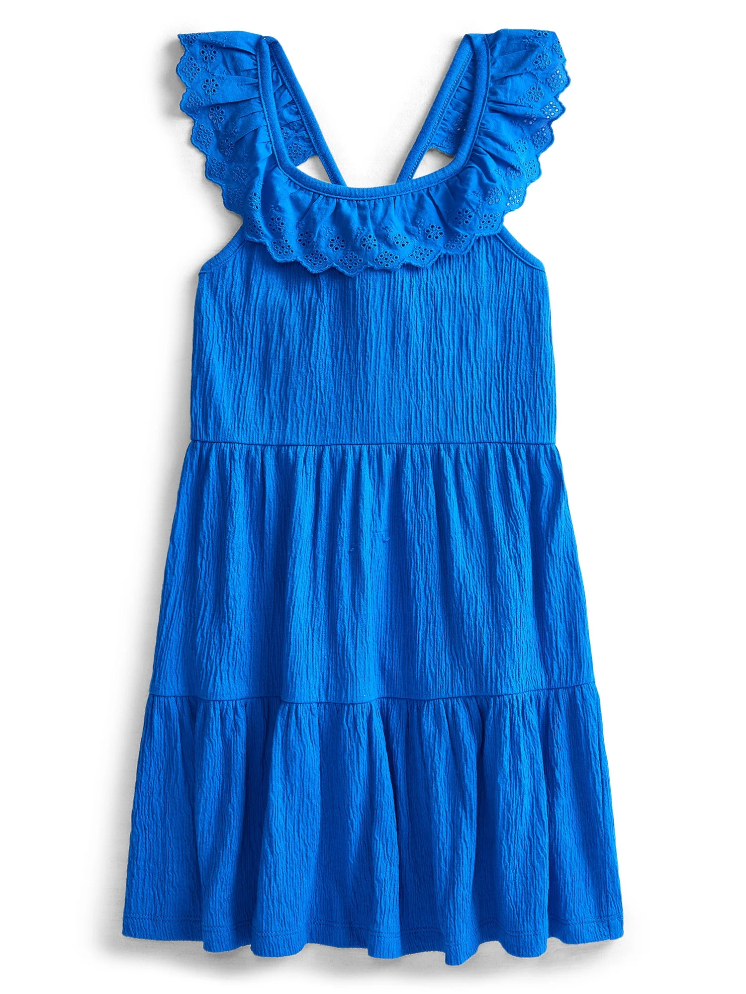 Wonder Nation Girls Eyelet Dress, Sizes 4-18 & Plus | Walmart (US)