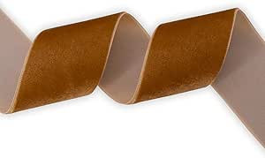 KLTRIBBON Nylon Velvet Ribbon Single Faced,1 1/2 Inch X 25Yards Spool (Ginger) | Amazon (US)