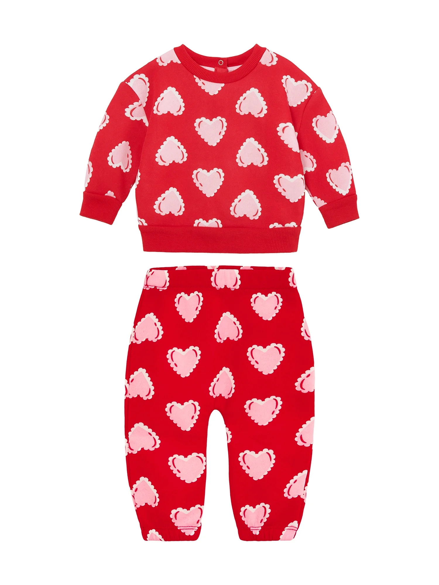 Way To Celebrate Baby Valentine's Day Jogger Set, Sizes 0-3M-6-9M | Walmart (US)