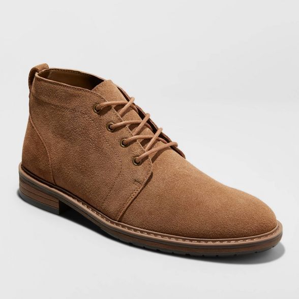 Men's Brantley Genuine Leather Chukka Boots - Goodfellow & Co™ Brown | Target