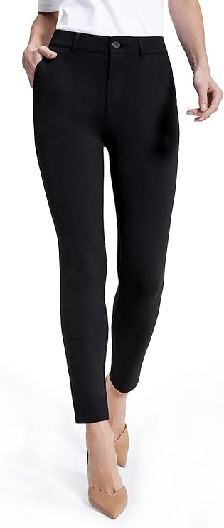 Bamans Womens 27"/29" Dress Pants Work Office Slacks Business Casual Stretch Skinny Leg with Pock... | Amazon (US)