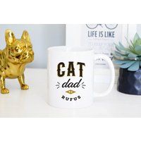 Cat Dad Mug, Lover Custom Gift, Crazy Lady, Rose Gold Rebel | Etsy (US)