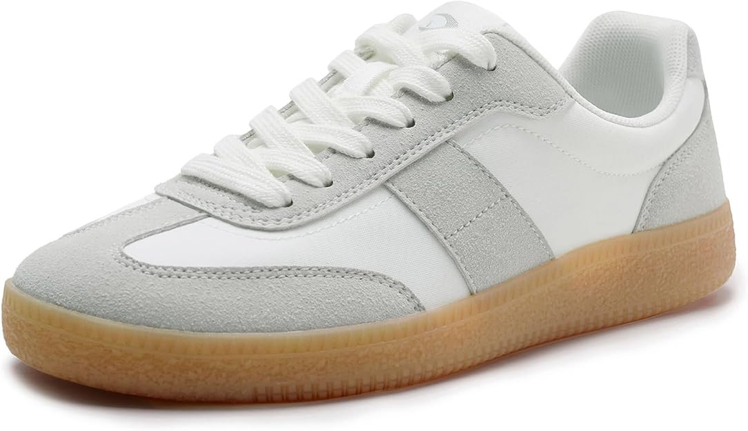 Rihero Women's Fashion Sneakers Comfortable Walking Shoes Casual Lace-Up Non Slip Sneakers | Amazon (US)