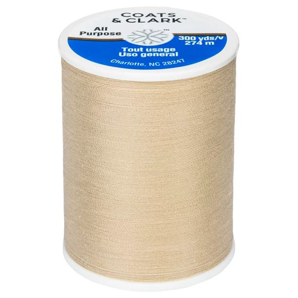 Coats & Clark All Purpose Beige Polyester Thread, 300 Yards - Walmart.com | Walmart (US)