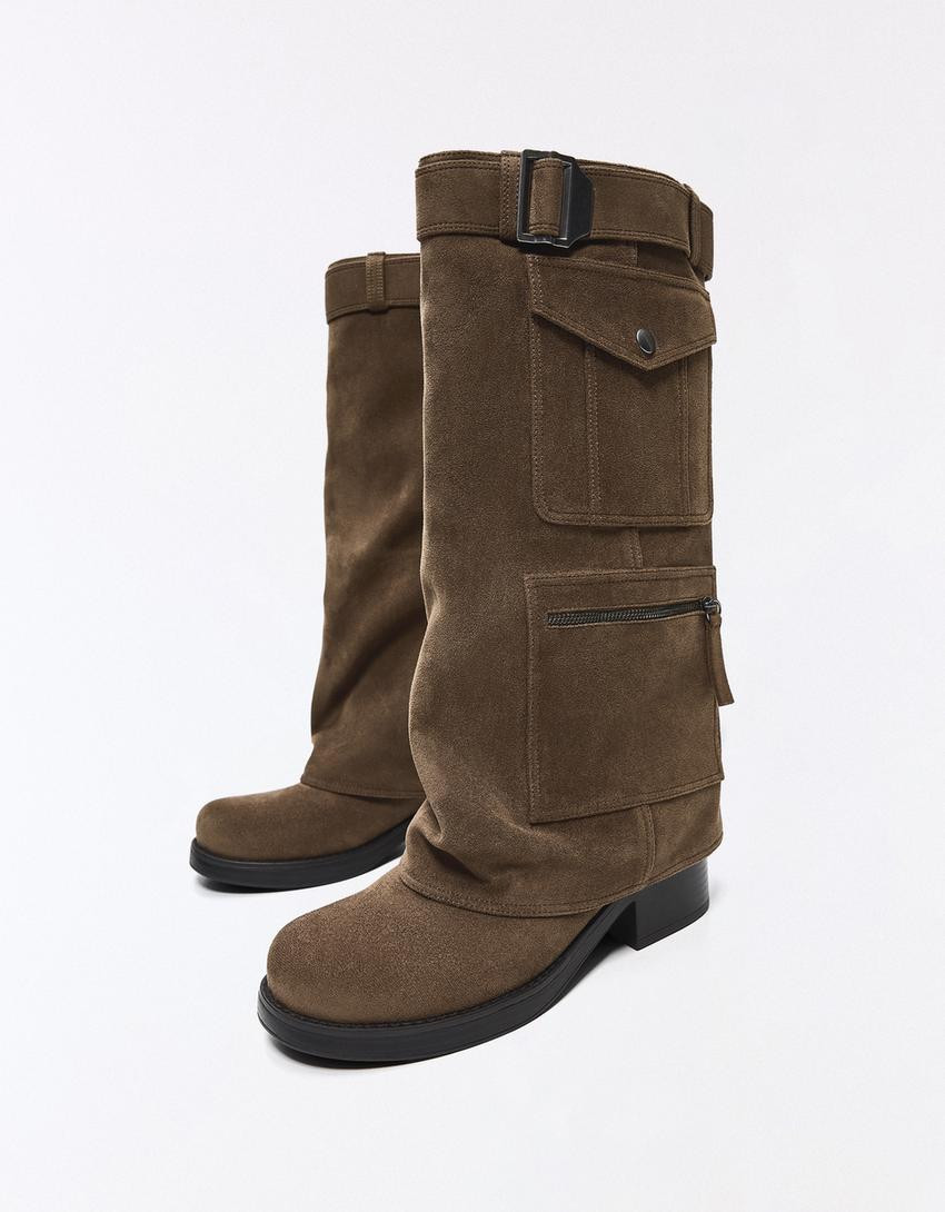 Flat boot TROUSER POCKETS | Bershka UK