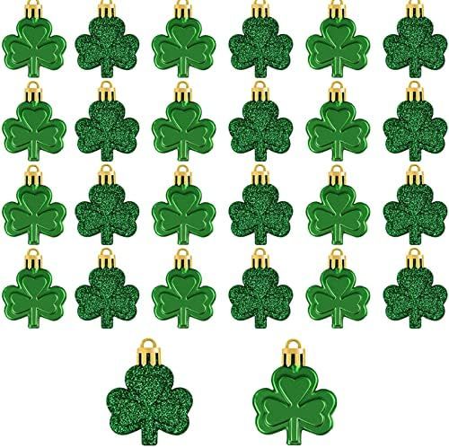 Roomtip 24Pcs St Patrick's Day Shamrocks Ornaments - St. Patrick's Day Decorations - Shamrocks Clove | Amazon (US)