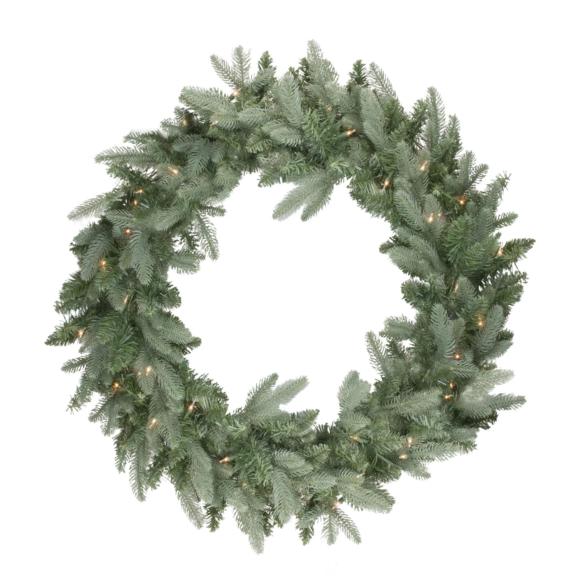 Northlight Real Touch™️ Pre-Lit Washington Frasier Fir Artificial Christmas Wreath - 24" - Cl... | Walmart (US)