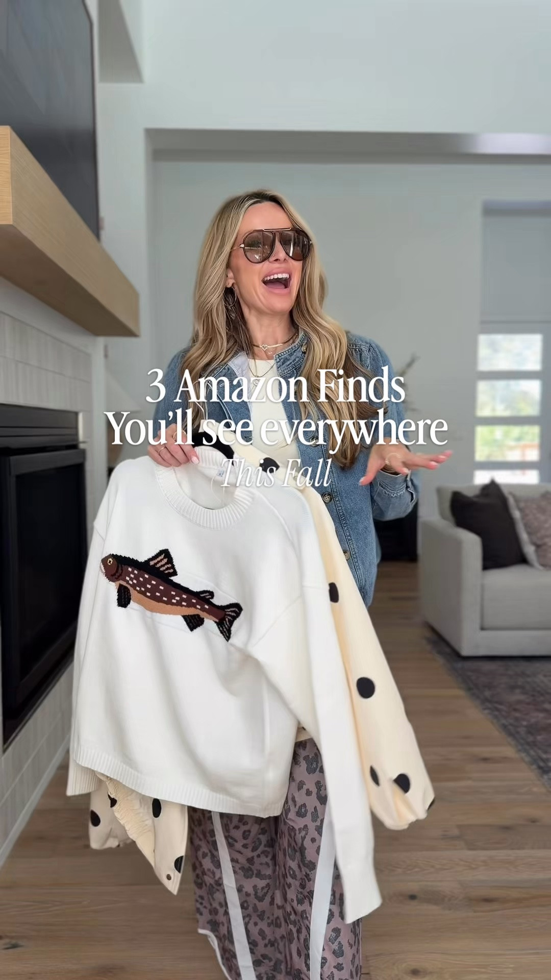 Amazon finds if you want to update your fall wardrobe without buying a whole new closet, start with one statement piece and keep everything else simple. 🤎 comment AMAZON and I’ll send you the details 

The leopard pants instantly make a basic outfit more fun, the polka dot jacket does all the styling work for you, and that viral fish sweater is the unexpected piece I keep seeing everywhere.

Three easy Amazon finds that make your everyday fall outfits feel current without overthinking it.

Which trend are you trying first — leopard, polka dots, or the fish sweater?

#amazonfashion #amazonoutfits #fallfashion #amazonfinds #falloutfits