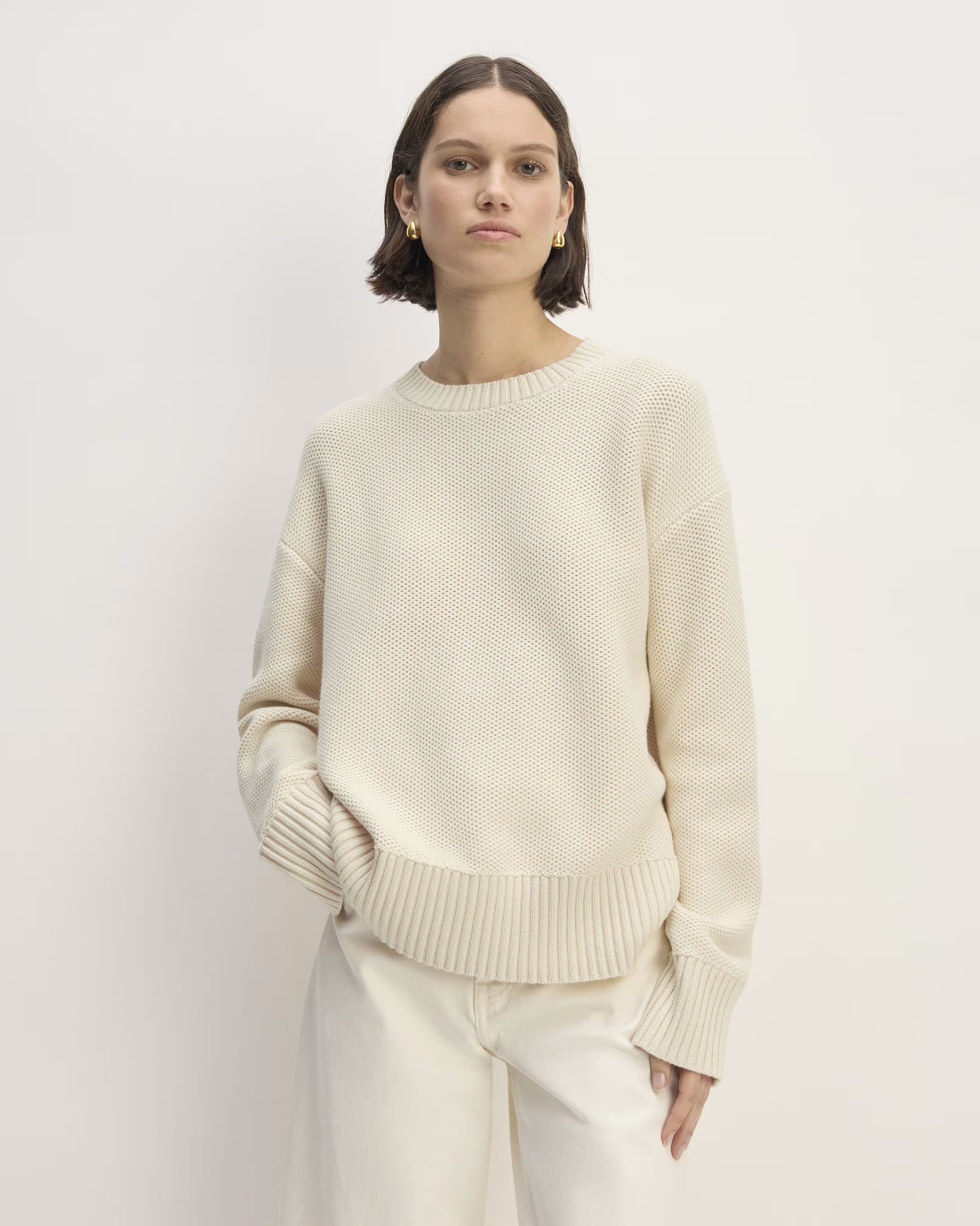 The Cotton Honeycomb Square Crew | Everlane