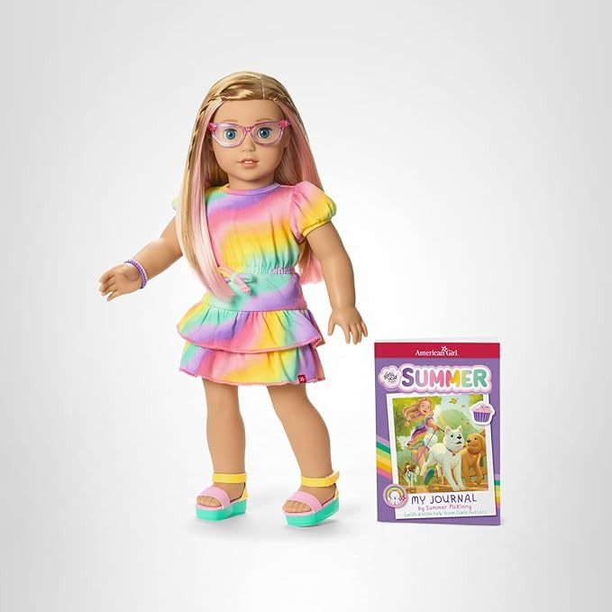 American Girl, Summer McKinny Girl of The Year 2025 18-inch Doll and Journal, with Strawberry-Blo... | Amazon (US)