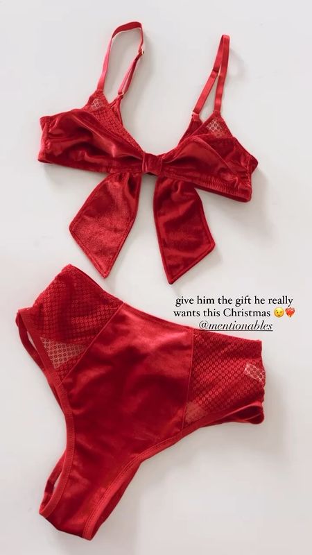 how gorgeous is this santa-inspired lingerie from mentionables? it’s sexy and festive and the gift your man really wants this holiday season 🥰❤️‍🔥 (I wear size small in both top and bottom) use code JESSCRUM for 15% off + it works on top of their black friday sale! so you can get both pieces for $45!!

gifts for him, christmas, holiday spirit 

#LTKGiftGuide #LTKHolidaySale #LTKHoliday