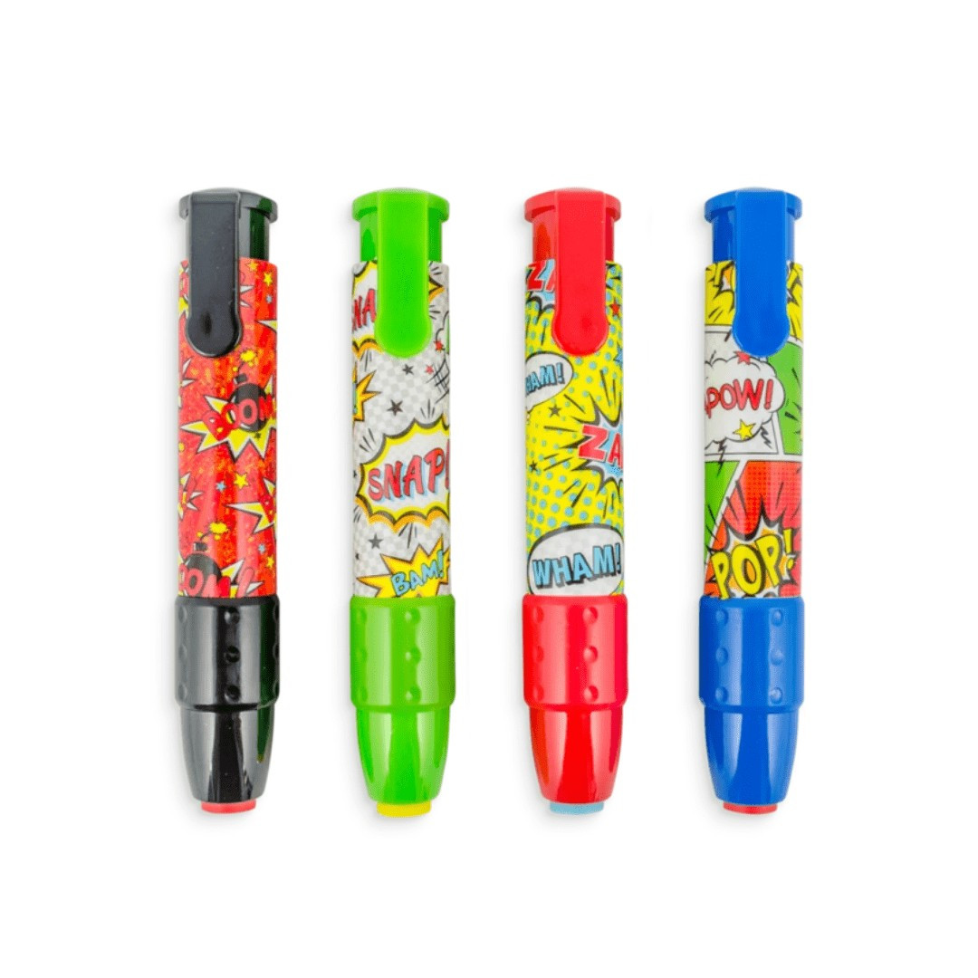 comic attack click it erasers | Ellifox