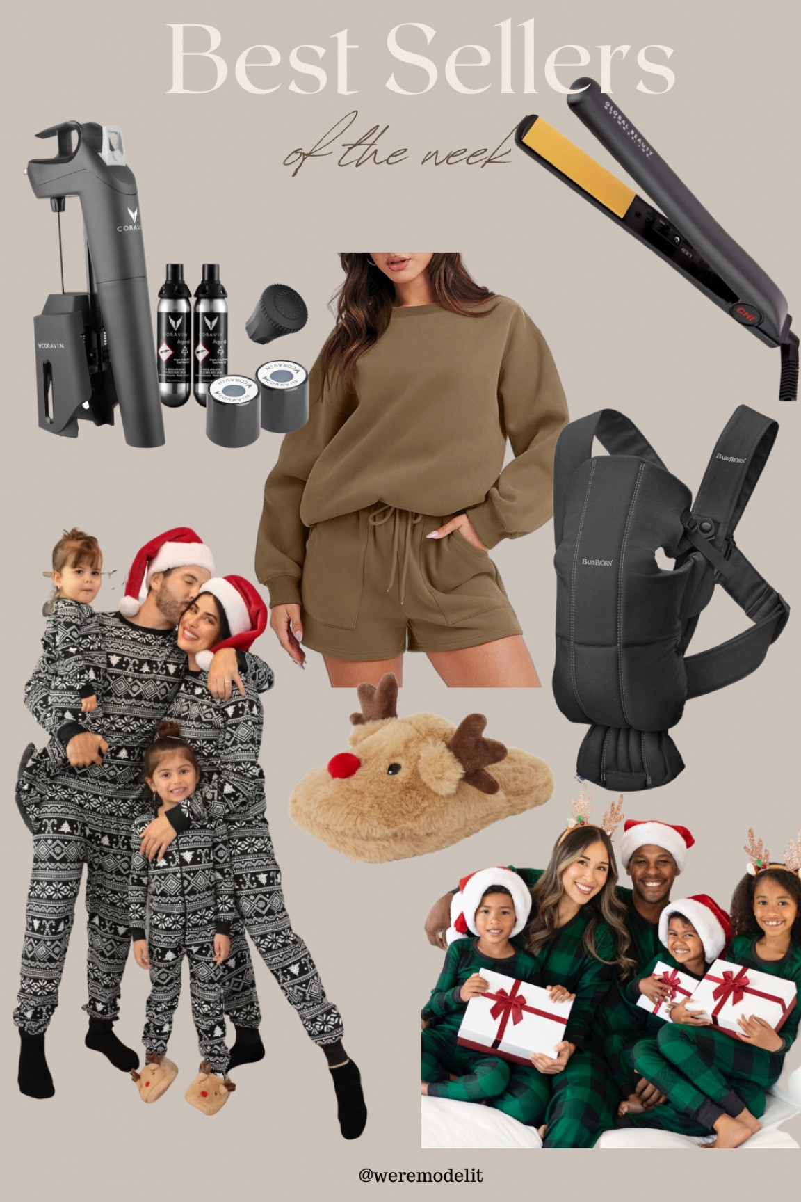 Best sellers of the week

Baby carrier 
Family Christmas pajamas 
Cozy sets 
Hair iron
Wine system

#LTKfamily #LTKHoliday #LTKGiftGuide
