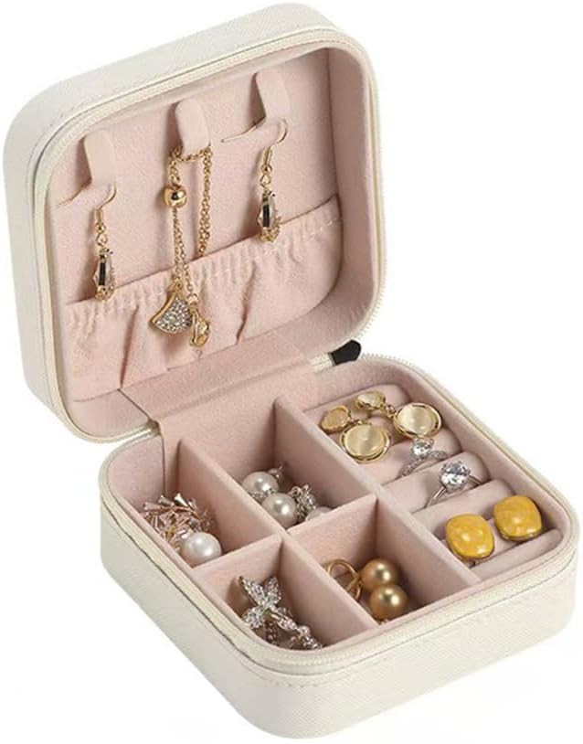 Portable Jewelry Organizer Box - Travel Storage Case for Earrings, Necklaces, Rings, Bracelets | ... | Amazon (US)
